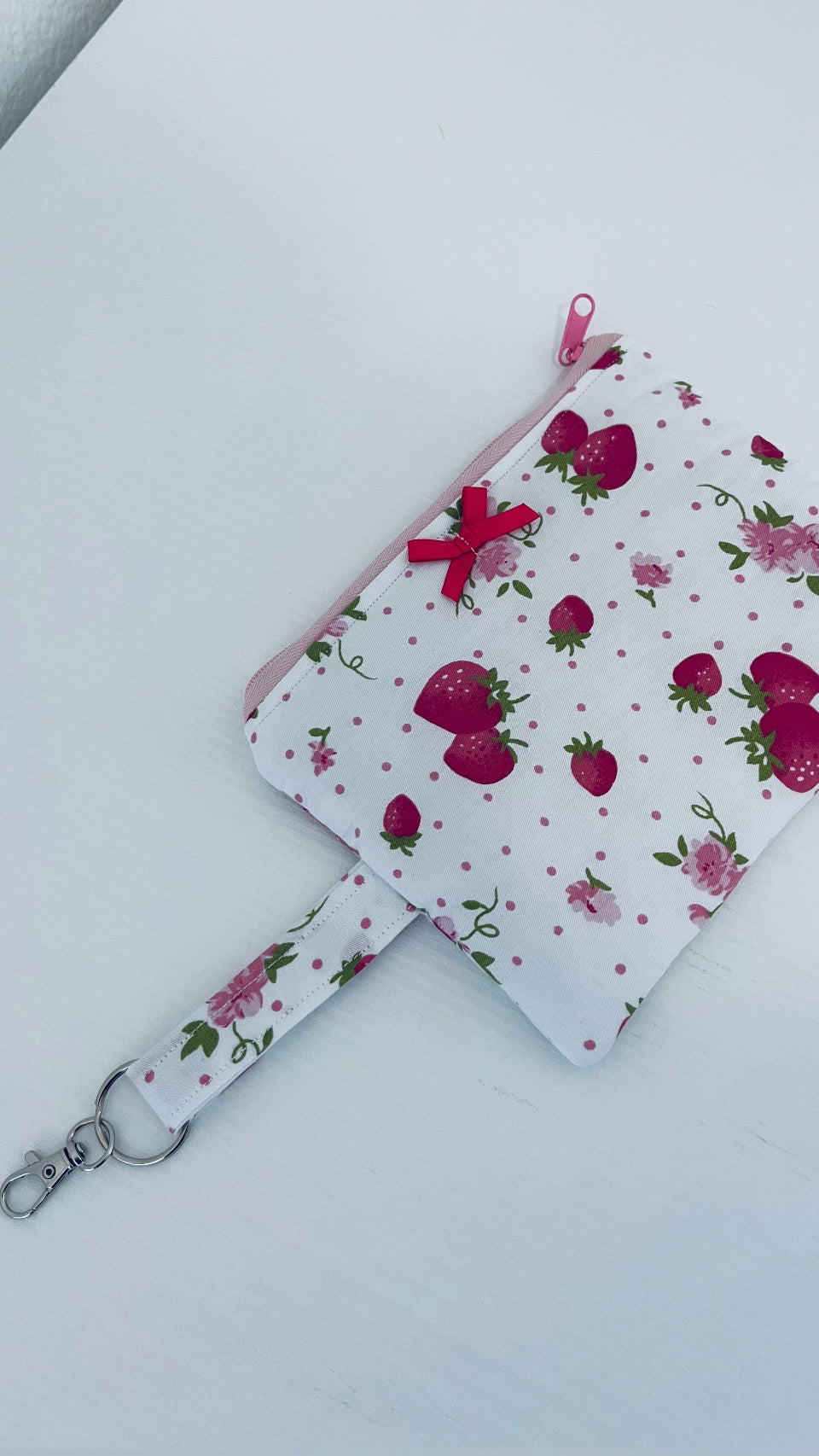 Mini flat portachiavi fragoline - pronta consegna