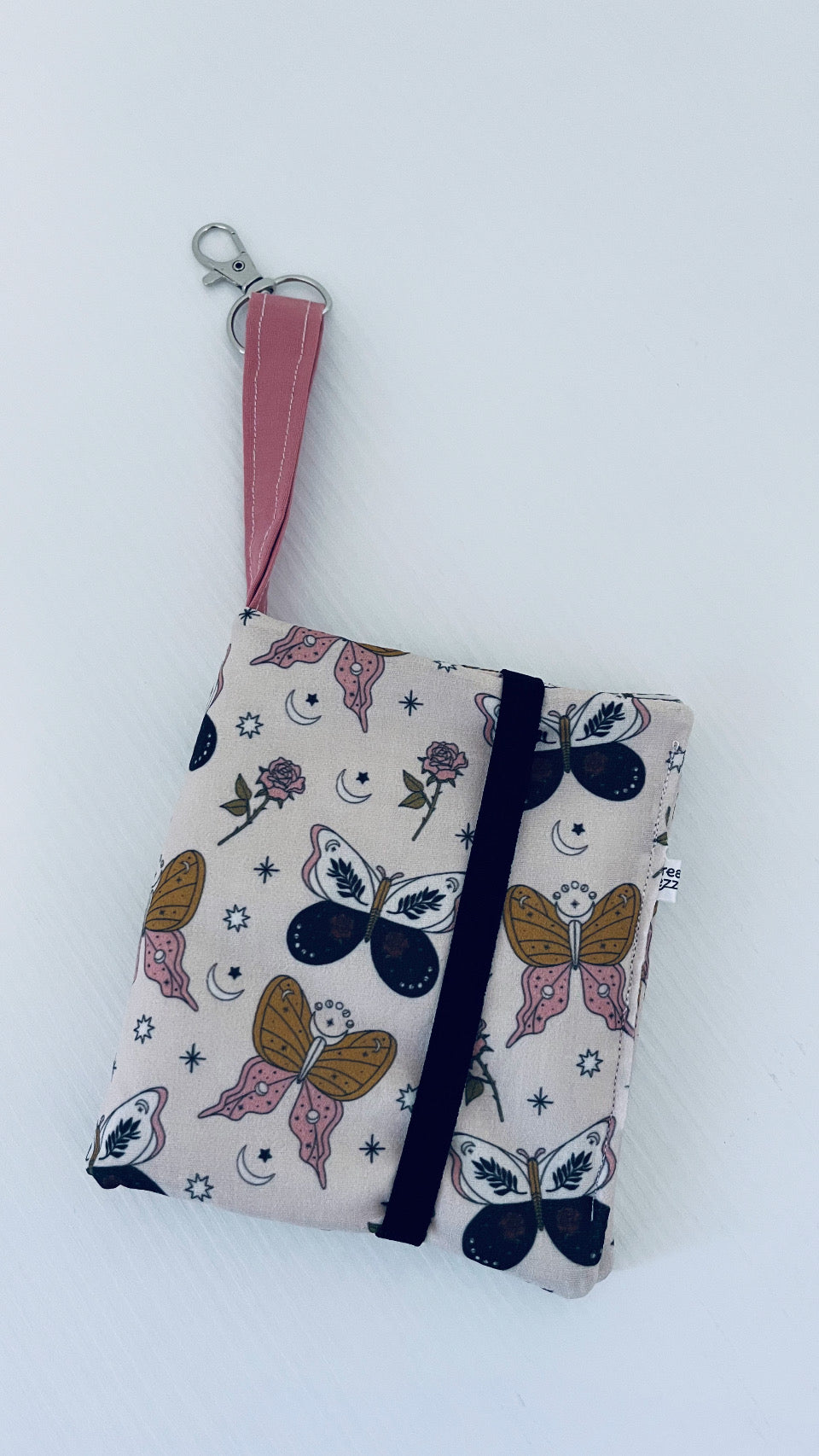 Porta carte farfalle rose lune - pronta consegna