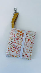 Porta carte fiorellini arancioni - pronta consegna