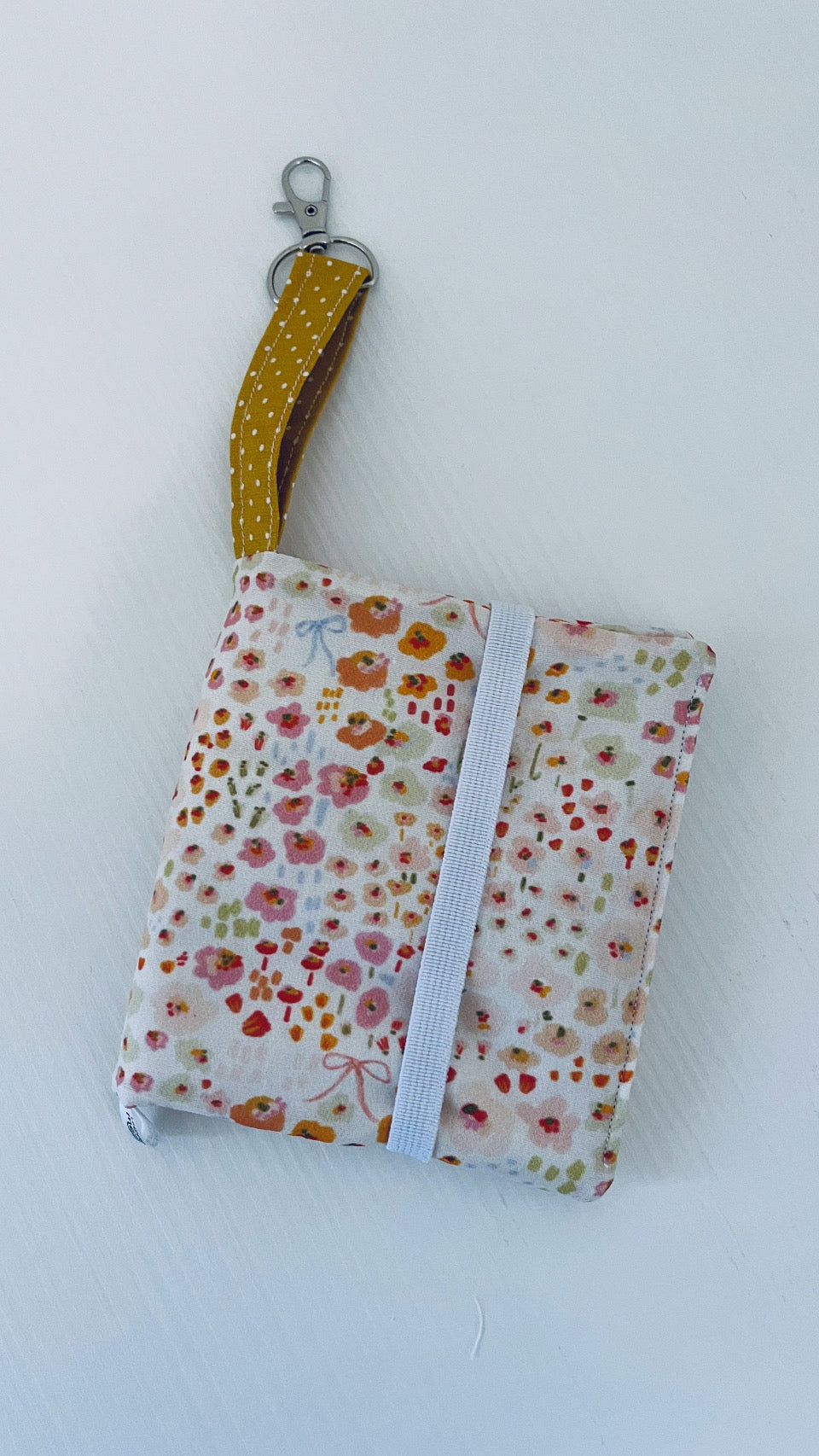 Porta carte fiorellini arancioni - pronta consegna