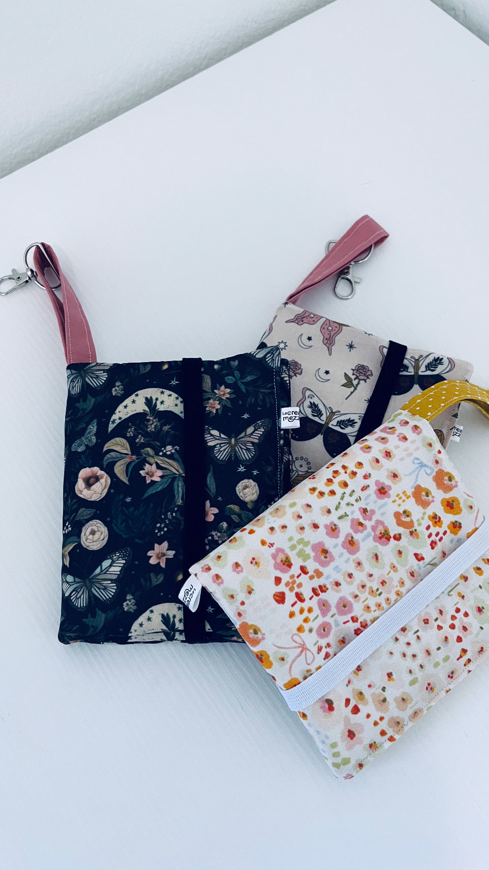 Porta carte fiorellini arancioni - pronta consegna