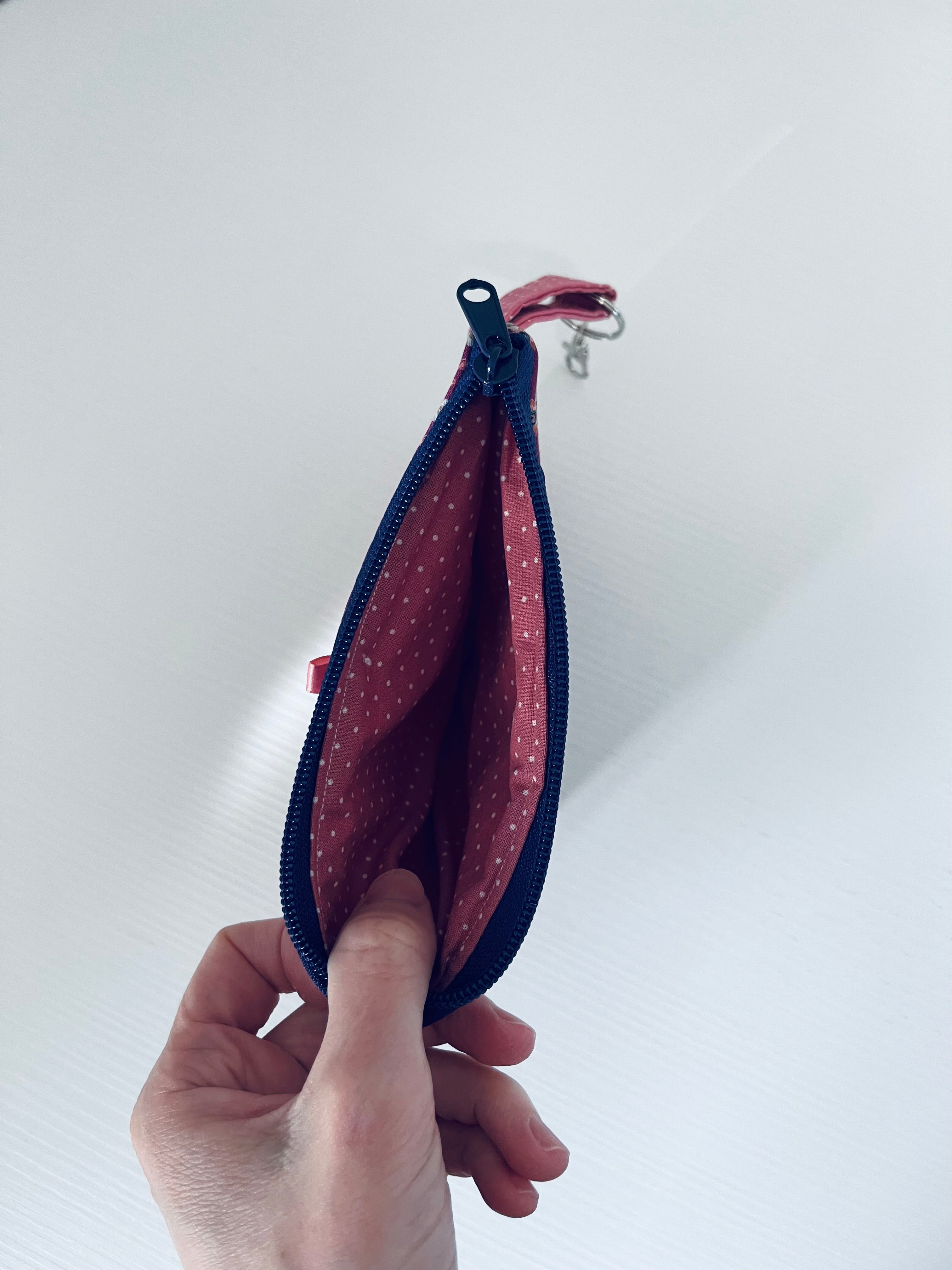 Mini flat portachiavi fiorellini malva - pronta consegna