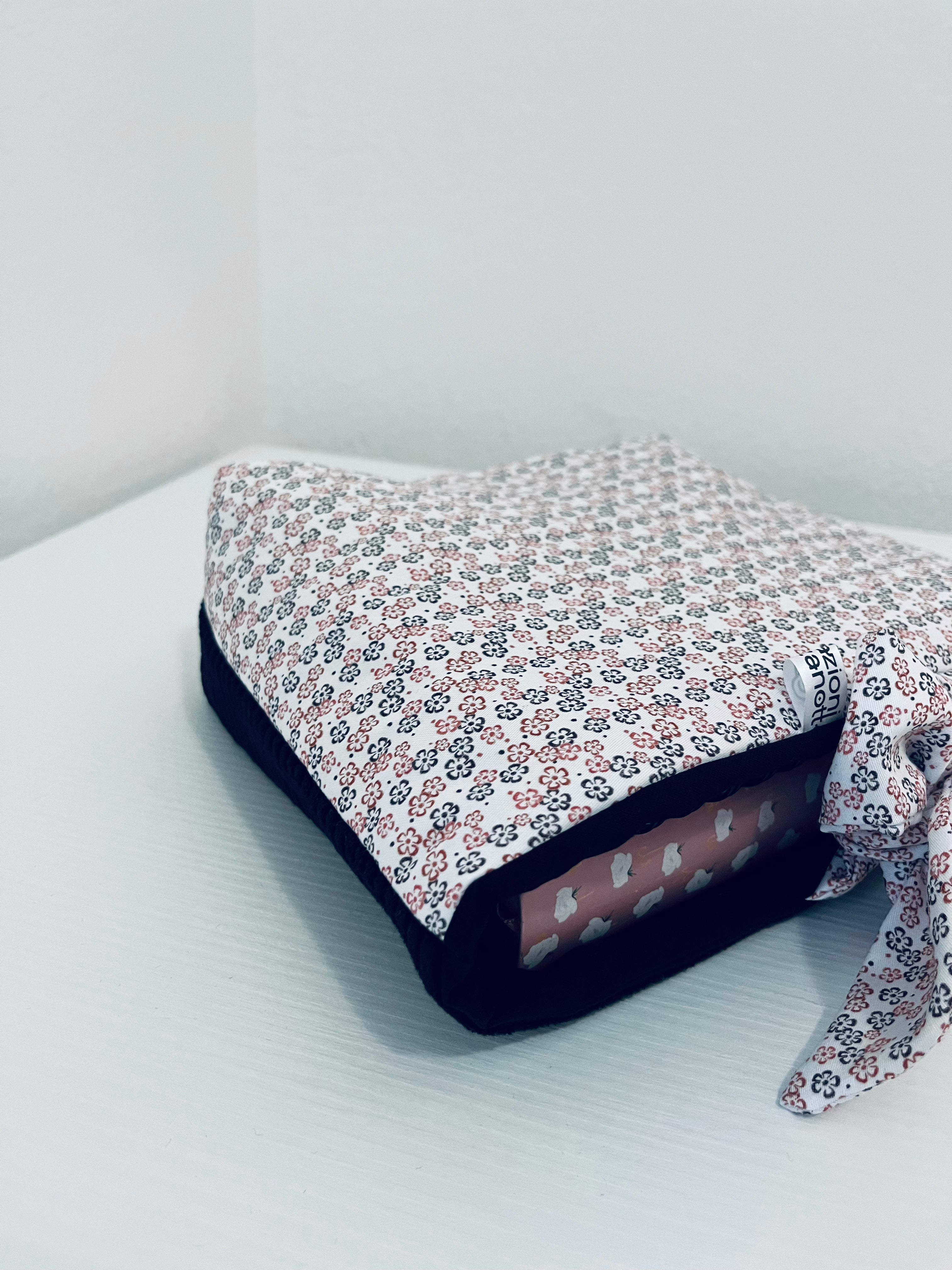 Book cover velluto a costine e fiorellini - pronta consegna